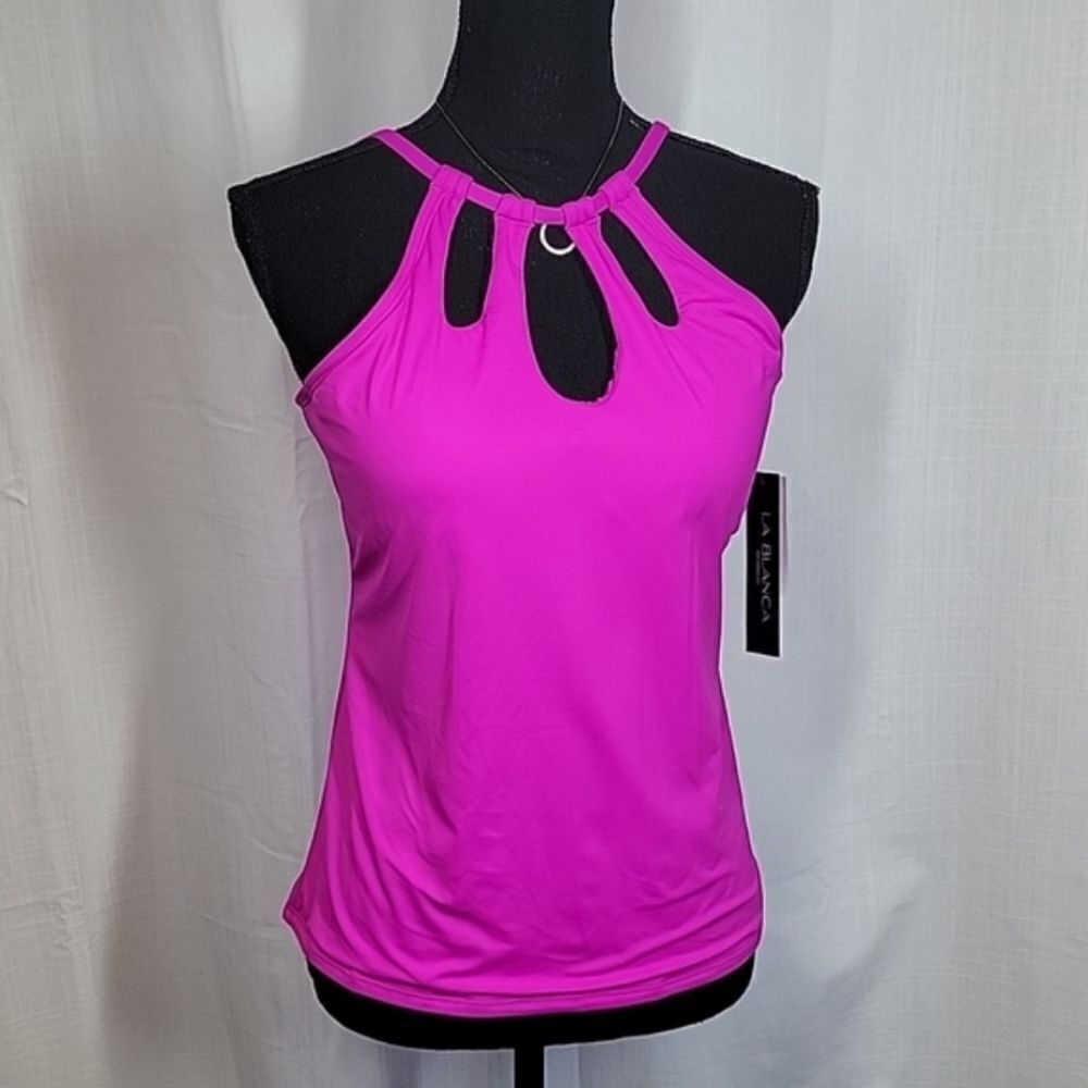La Blanca Island Goddess Underwire Keyhole Tankini Top - Picture 8 of 16